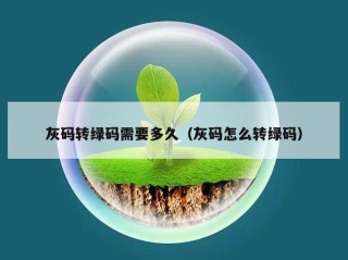 灰码转绿码需要多久（灰码怎么转绿码）